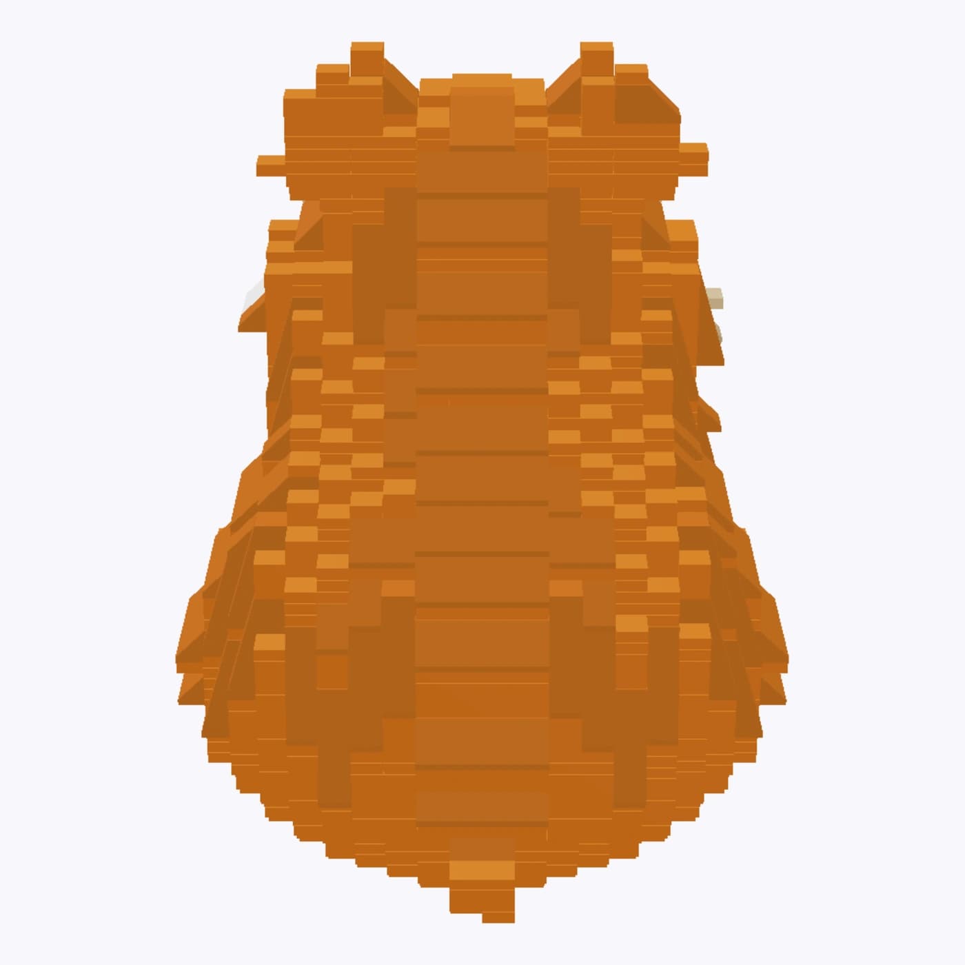 The actual 1,546-piece GENBRX hamster model, back view
